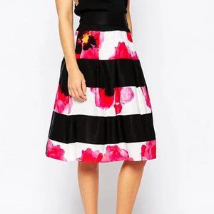 Coast Milana Graphic Stripe Mini Skirt, Size 4